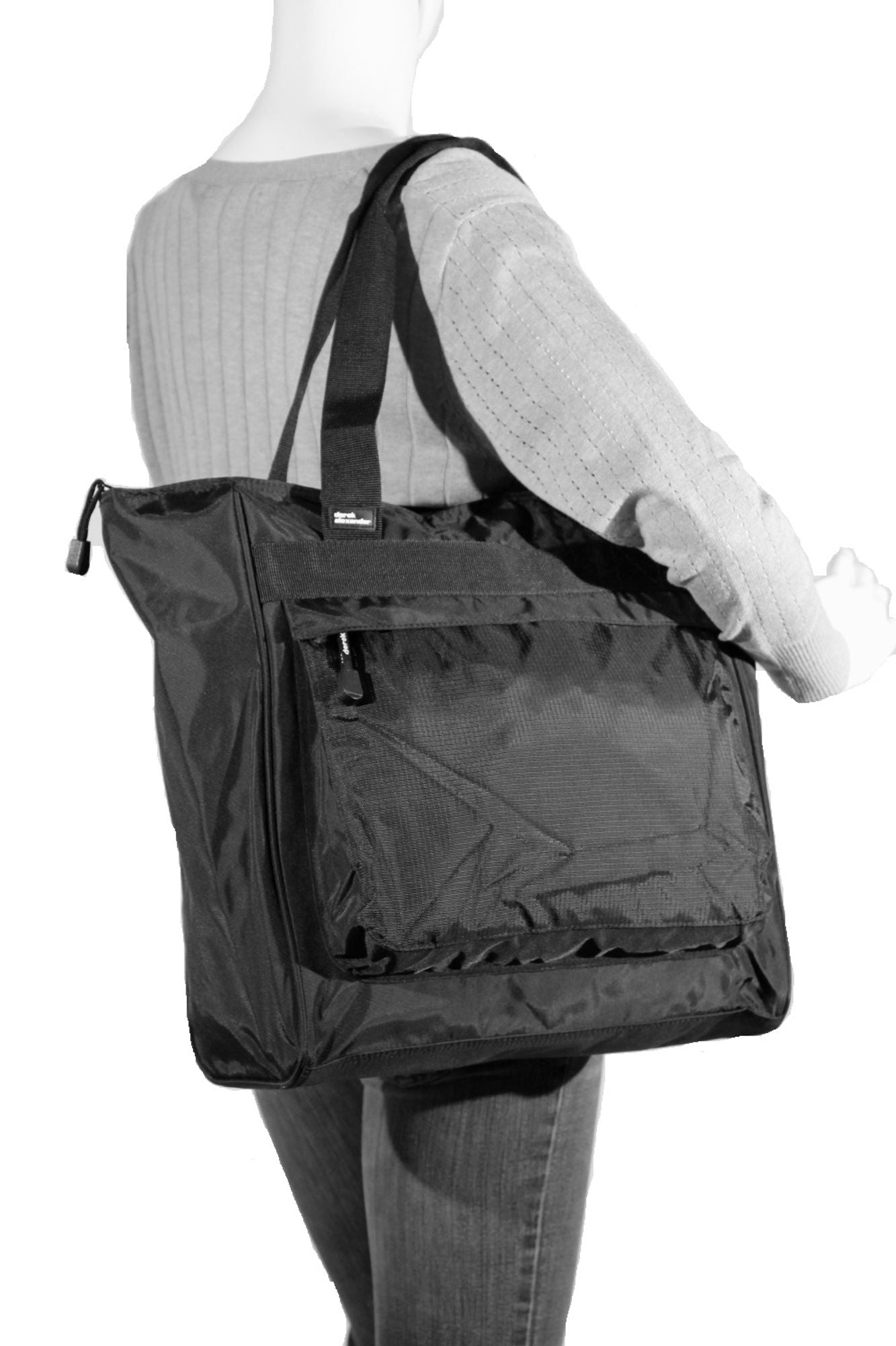 Derek Alexander PW-20110 Nylon Large Zip Shopper Bag